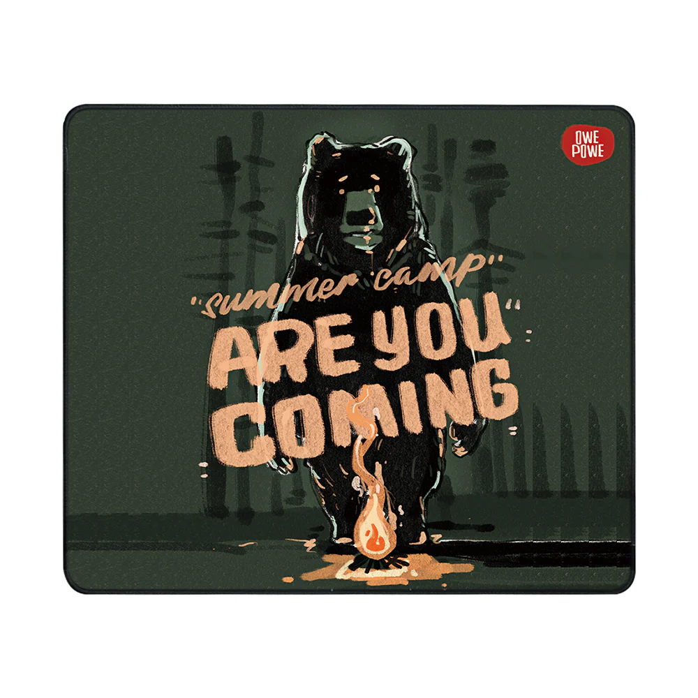 Owepowe Beasts Series Gaming Mousepad Summer Camp Bear