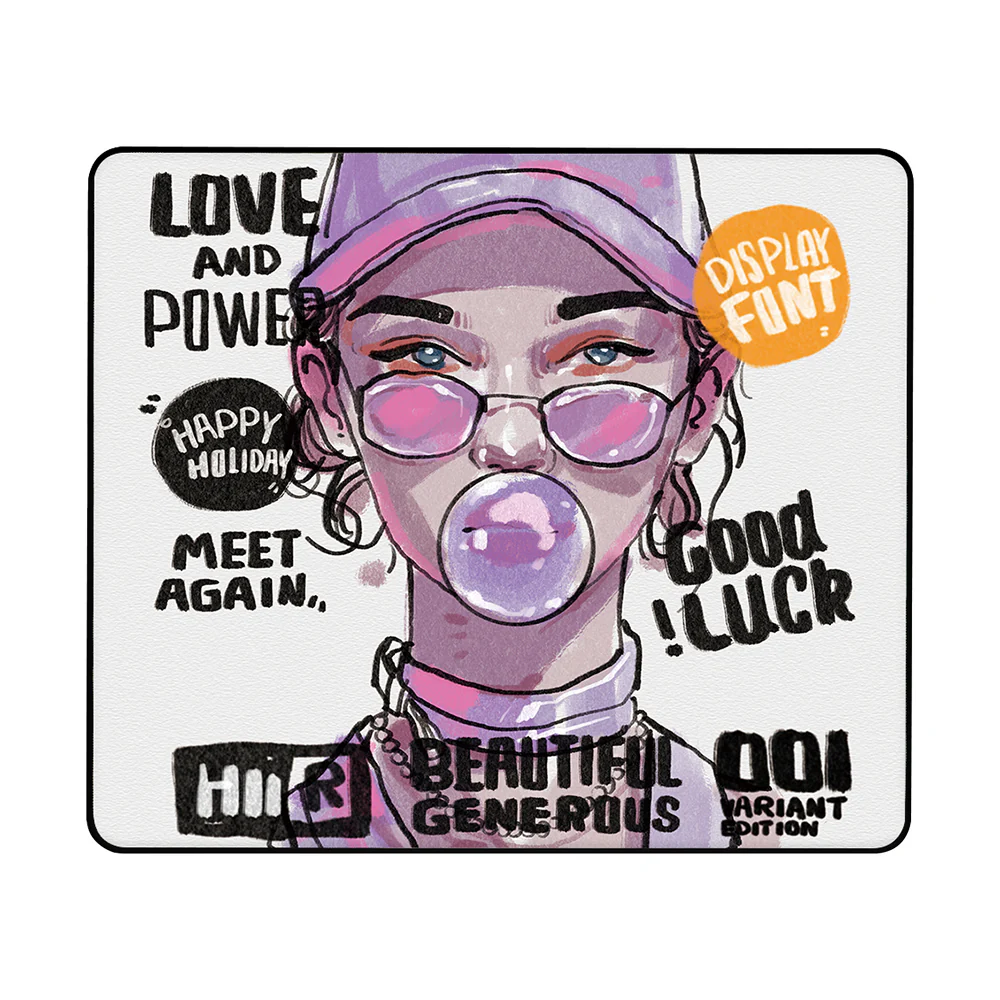 Owepowe WGR series Gaming Mousepad Rapper Girl