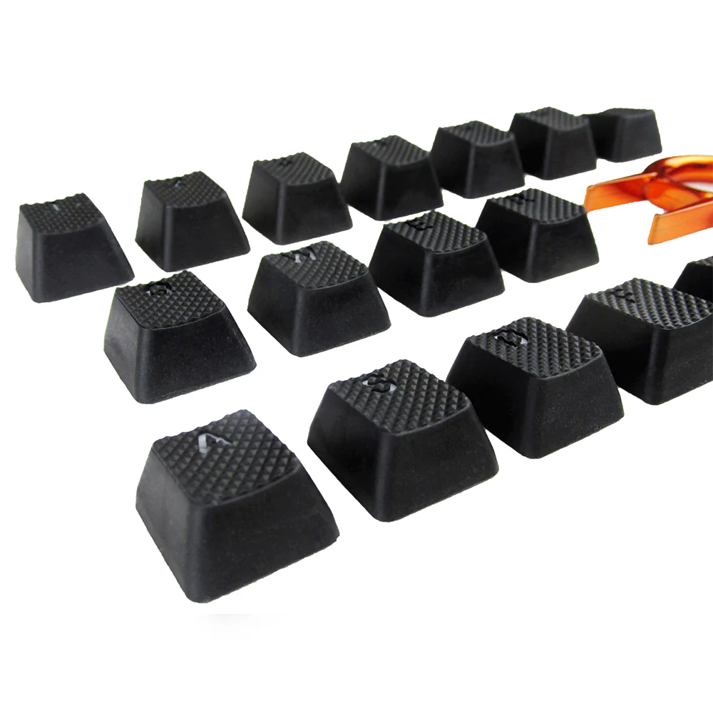 Tai-Hao Rubber Gaming Backlit Keycaps-18 keys/8 keys Black - Image 10