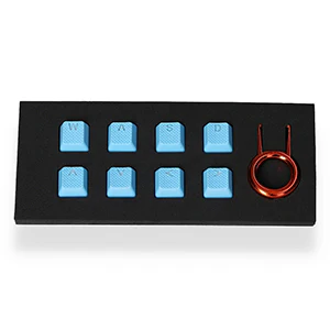 Tai-Hao Rubber Gaming Backlit Keycaps-18 keys/8 keys Neon blue - Image 12