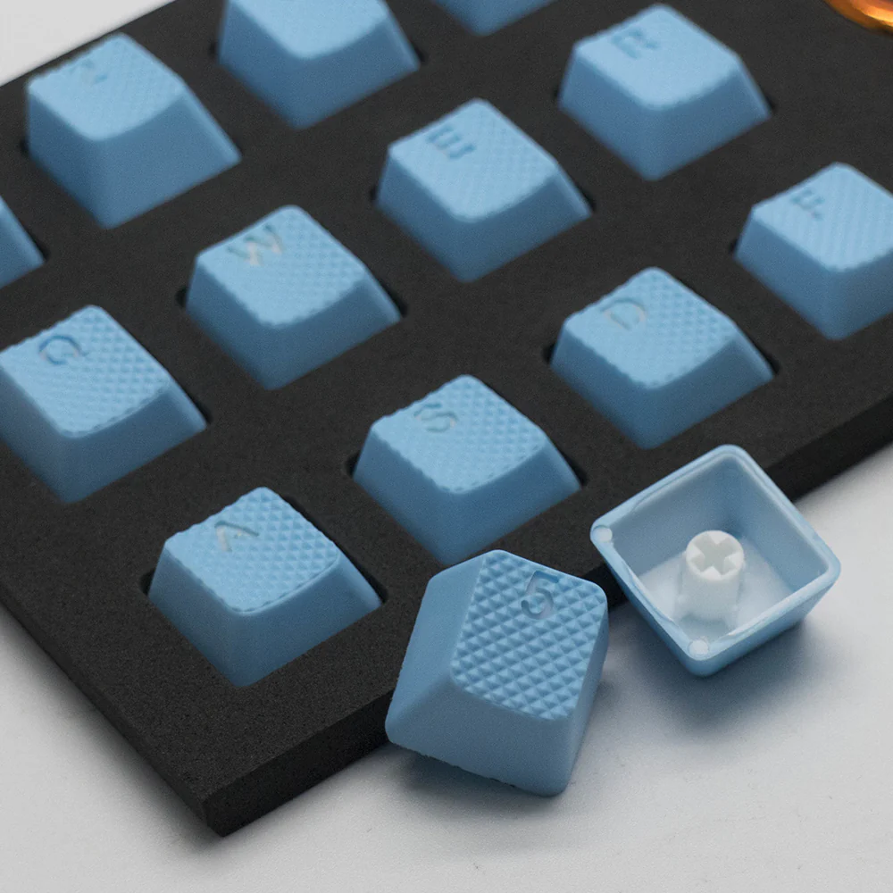 Tai-Hao Rubber Gaming Backlit Keycaps-18 keys/8 keys Neon blue - Image 6