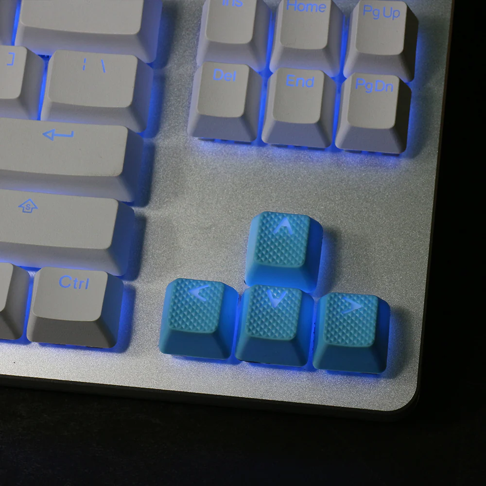Tai-Hao Rubber Gaming Backlit Keycaps-18 keys/8 keys Neon blue - Image 8