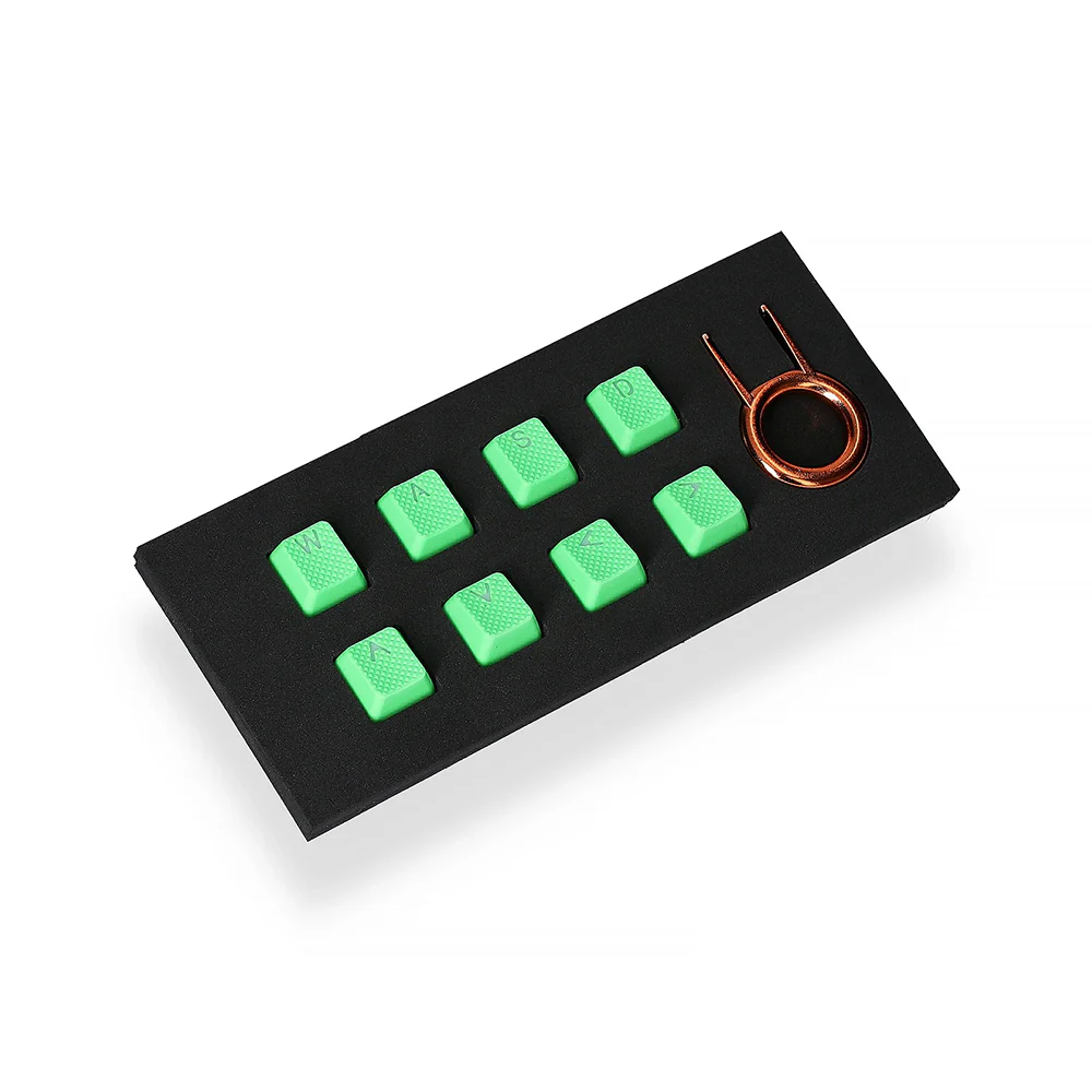 Tai-Hao Rubber Gaming Backlit Keycaps-18 keys/8 keys Neon Green - Image 2