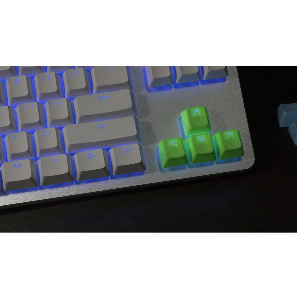 Tai-Hao Rubber Gaming Backlit Keycaps-18 keys/8 keys Neon Green - Image 7