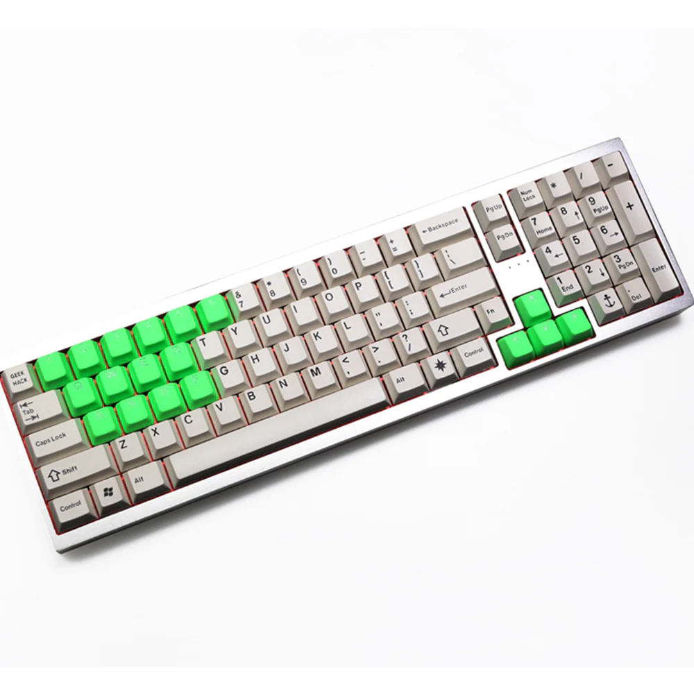 Tai-Hao Rubber Gaming Backlit Keycaps-18 keys/8 keys Neon Green - Image 8