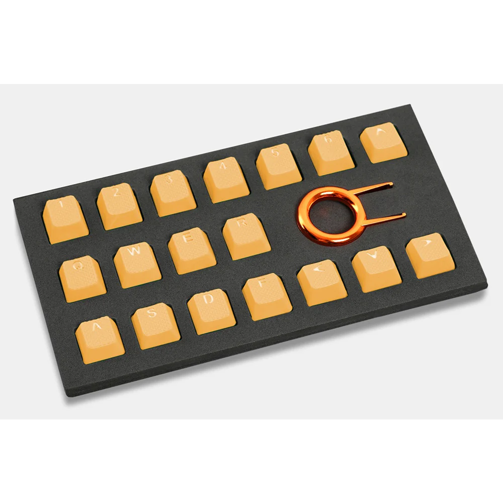 Tai-Hao Rubber Gaming Backlit Keycaps-18 keys/8 keys Neon Orange - Image 2