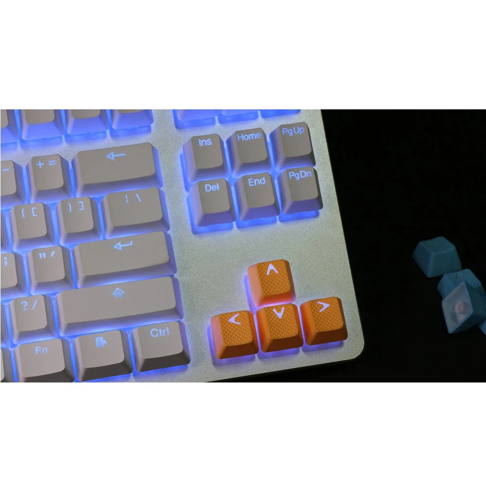 Tai-Hao Rubber Gaming Backlit Keycaps-18 keys/8 keys Neon Orange - Image 5