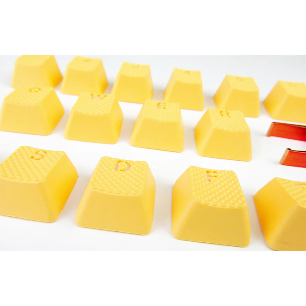 Tai-Hao Rubber Gaming Backlit Keycaps-18 keys/8 keys Neon Orange - Image 7