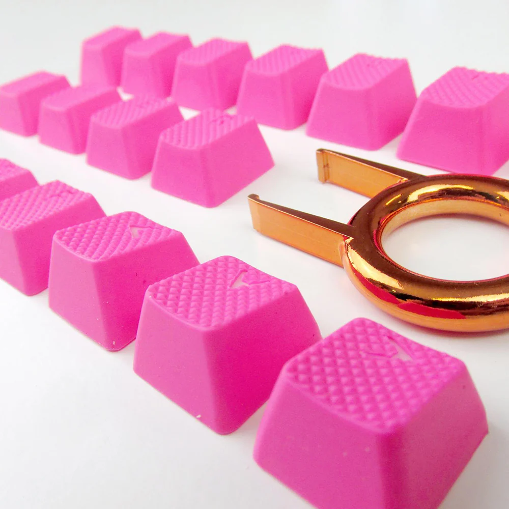 Tai-Hao Rubber Gaming Backlit Keycaps-18 keys/8 keys Neon Pink - Image 10