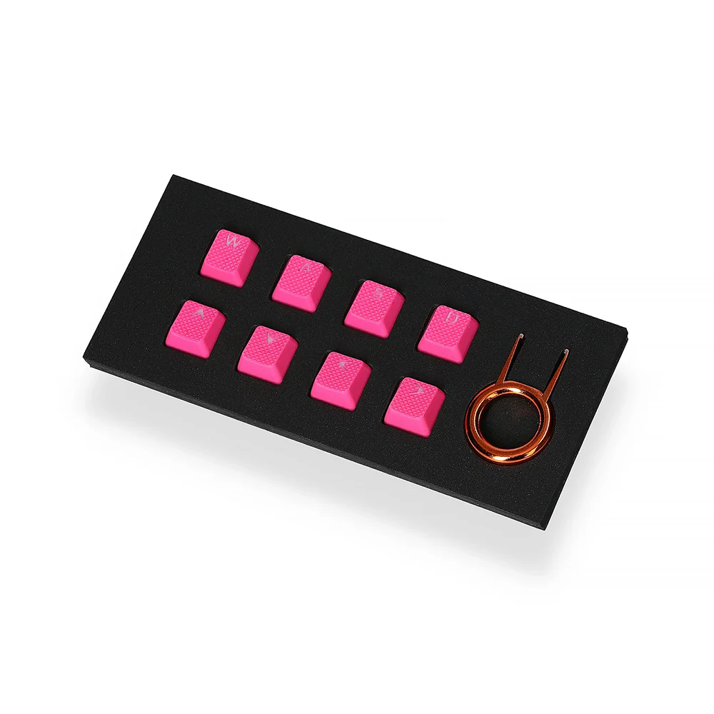 Tai-Hao Rubber Gaming Backlit Keycaps-18 keys/8 keys Neon Pink - Image 3