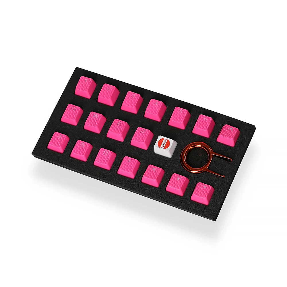 Tai-Hao Rubber Gaming Backlit Keycaps-18 keys/8 keys Neon Pink - Image 4