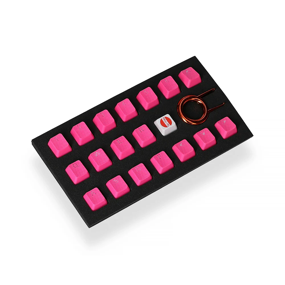 Tai-Hao Rubber Gaming Backlit Keycaps-18 keys/8 keys Neon Pink - Image 5