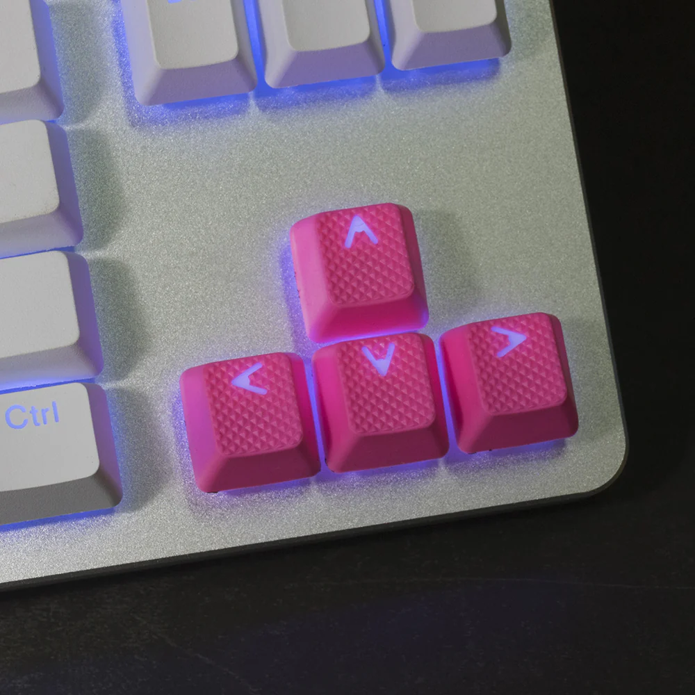 Tai-Hao Rubber Gaming Backlit Keycaps-18 keys/8 keys Neon Pink - Image 7