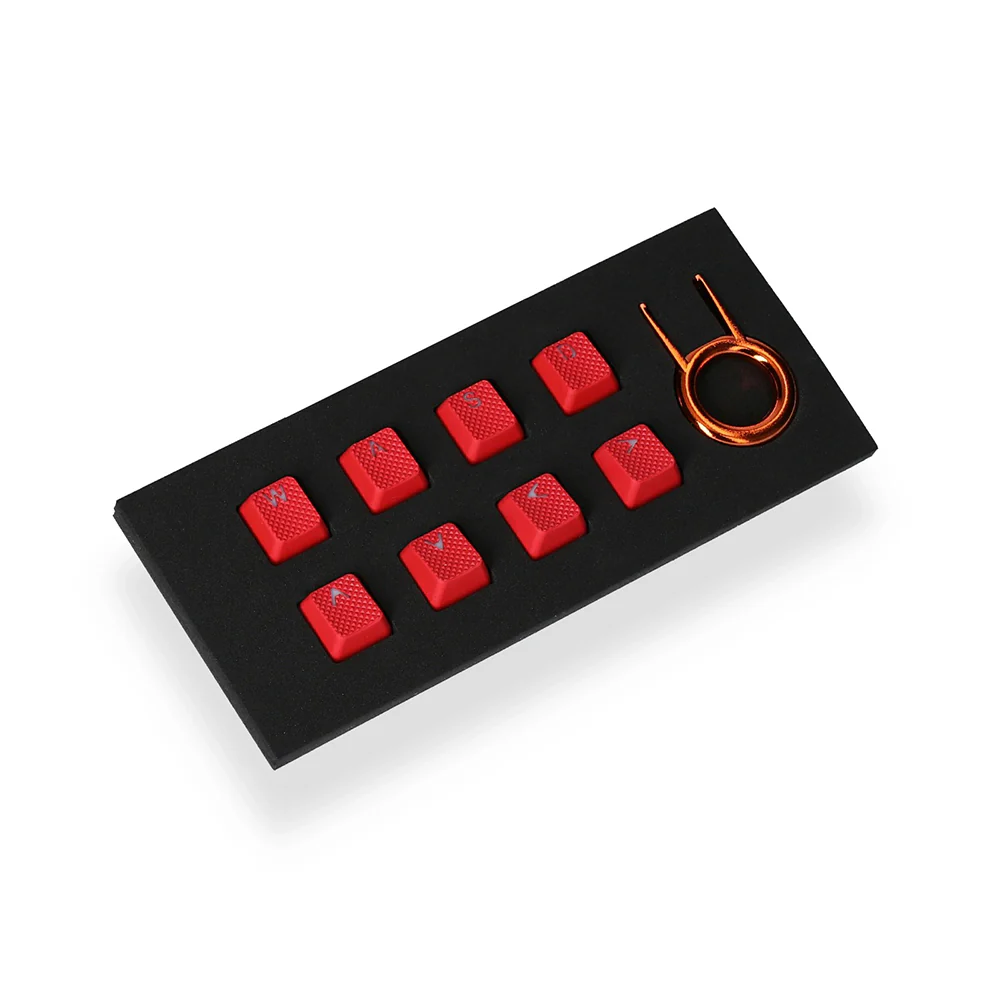Tai-Hao Rubber Gaming Backlit Keycaps-18 keys/8 keys Red - Image 2