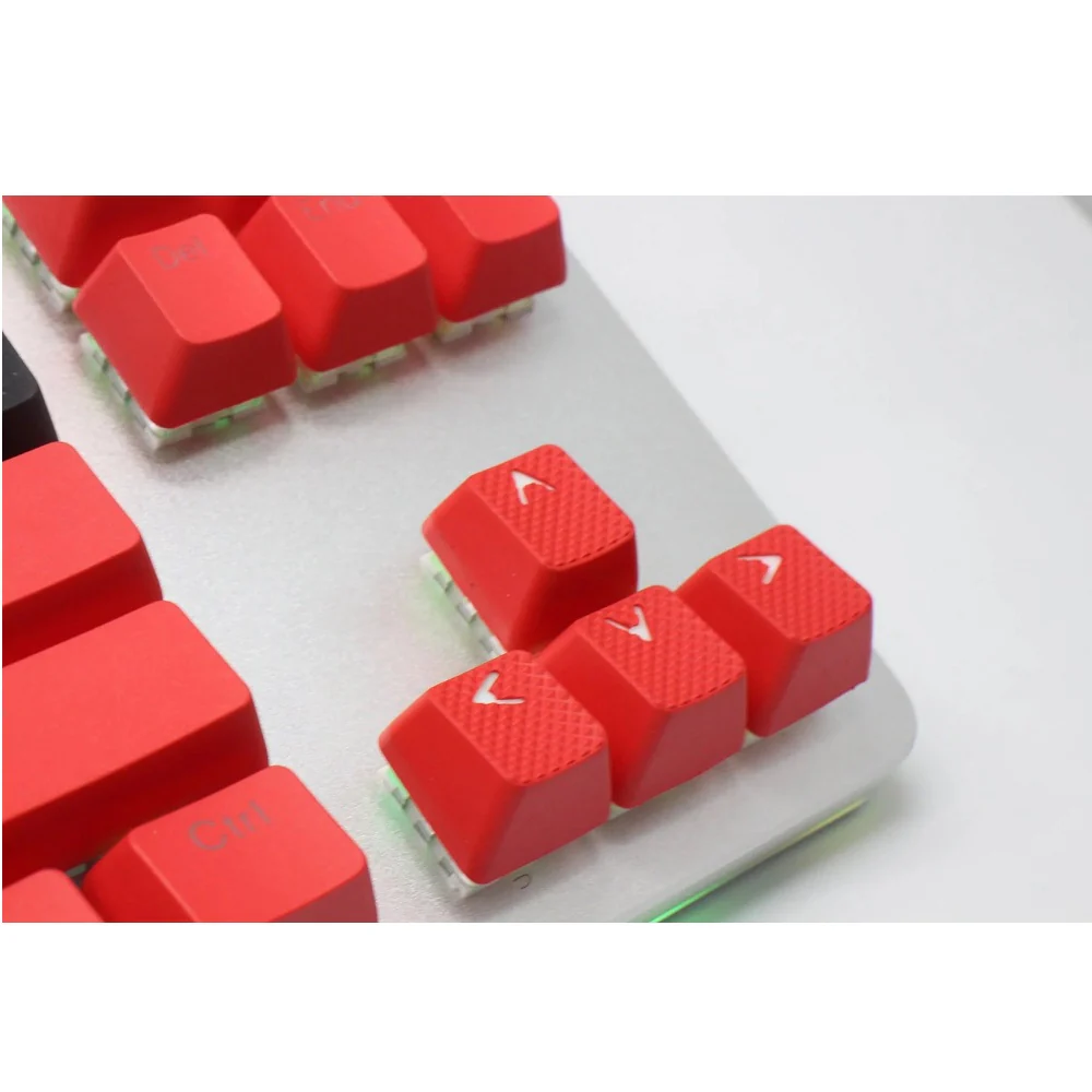 Tai-Hao Rubber Gaming Backlit Keycaps-18 keys/8 keys Red - Image 8