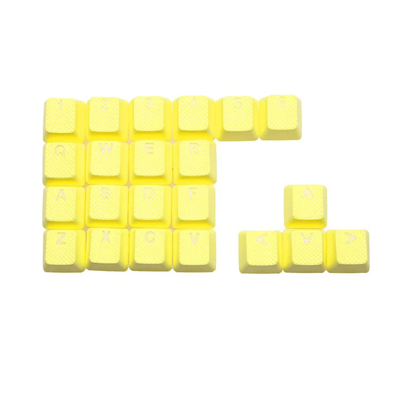 Tai-Hao Rubber Gaming Backlit Keycaps- 22 keys Neon Zinc Yellow - Image 3