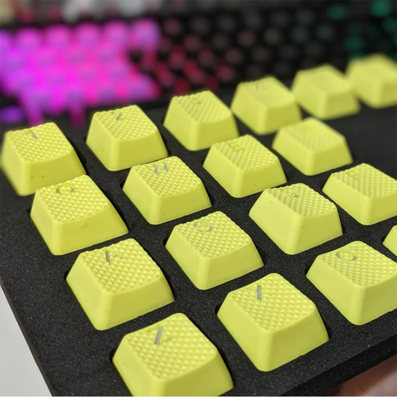 Tai-Hao Rubber Gaming Backlit Keycaps- 22 keys Neon Zinc Yellow - Image 9