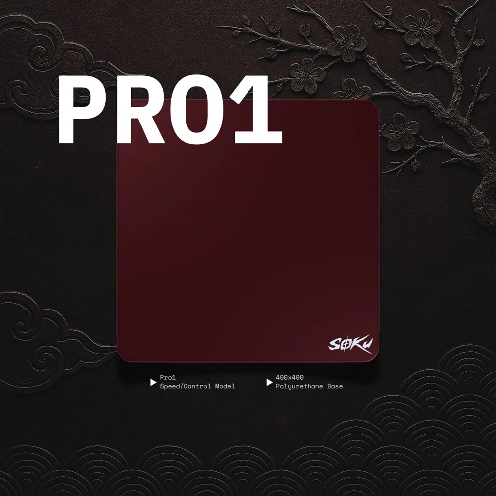SOKU Pro1 Mousepad Burgundy Red CONTROL - Image 5
