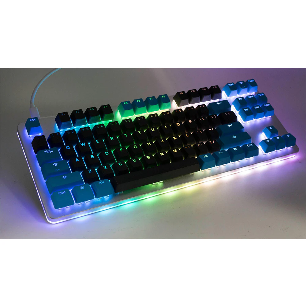Tai-Hao Black / Blue PBT Double shot Backlit Keycap Set - Image 7