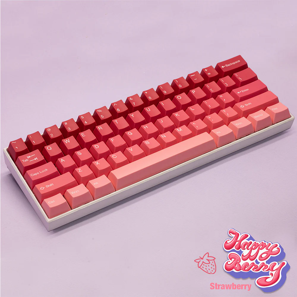 Tai-Hao Cubic ABS Type Double shot Keyset Happy Berry - Blueberry & Strawberry - Image 3