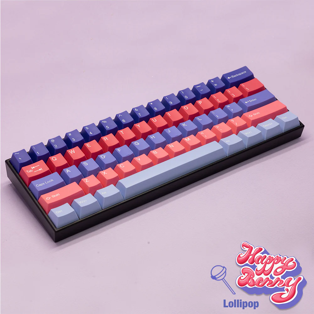 Tai-Hao Cubic ABS Type Double shot Keyset Happy Berry - Blueberry & Strawberry - Image 4