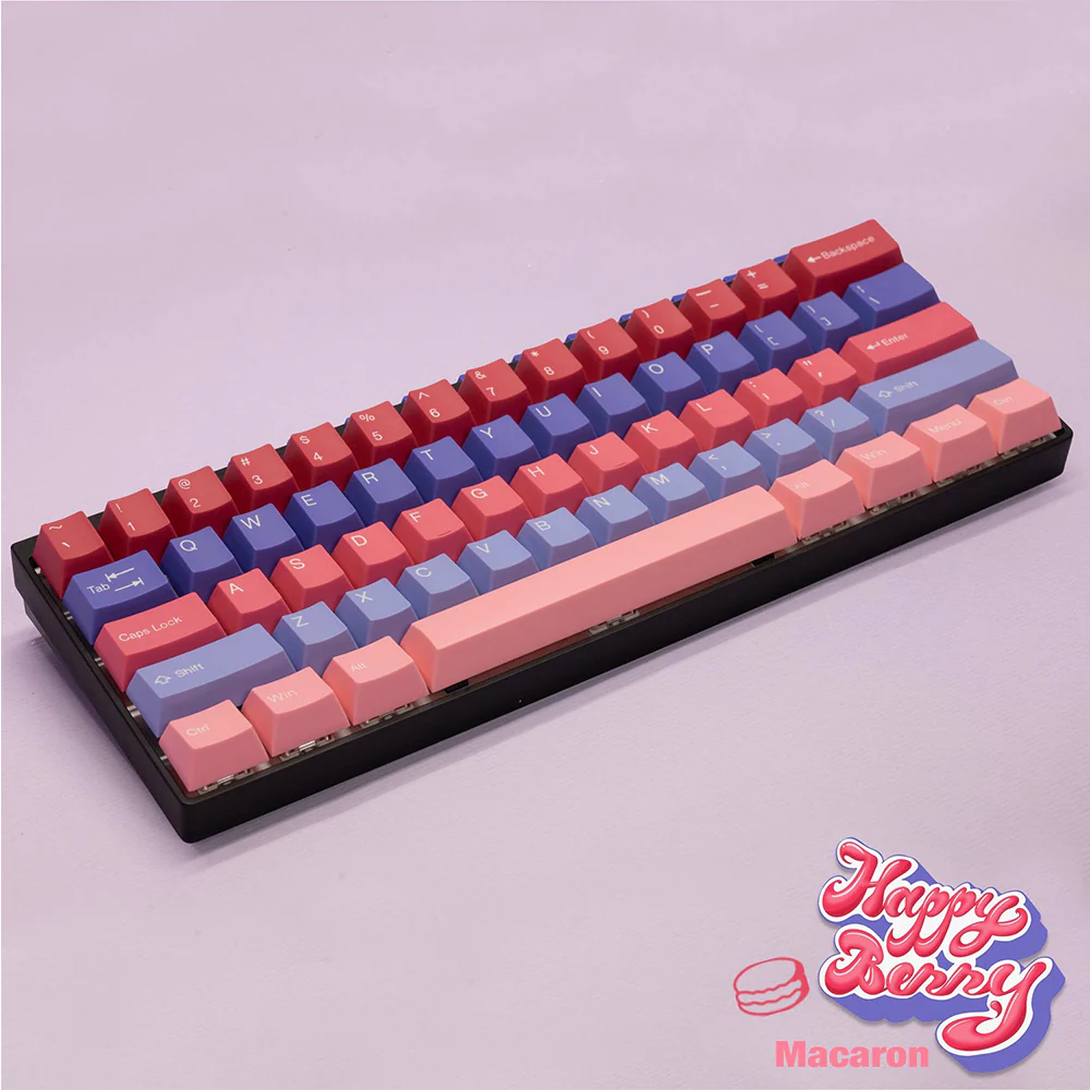 Tai-Hao Cubic ABS Type Double shot Keyset Happy Berry - Blueberry & Strawberry - Image 5