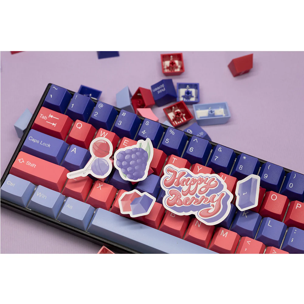 Tai-Hao Cubic ABS Type Double shot Keyset Happy Berry - Blueberry & Strawberry - Image 9