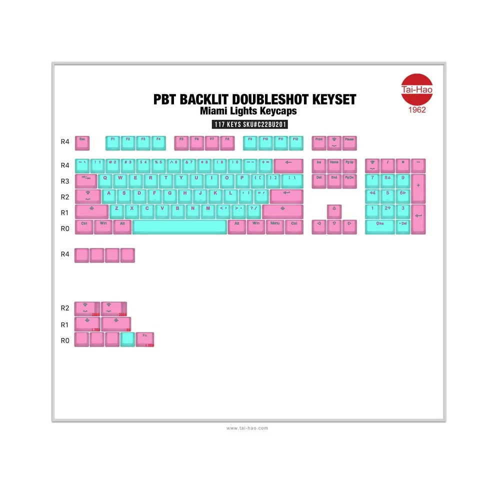 Tai-Hao Miami Lights Keycap Set - Image 10