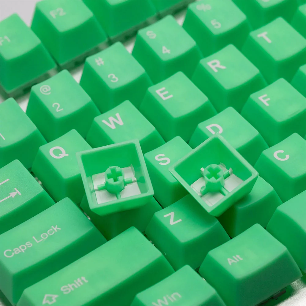 Tai-Hao The Haunted keycaps - Slime Sprout Translucent Cubic ABS Double shot Keycap Set - Image 3