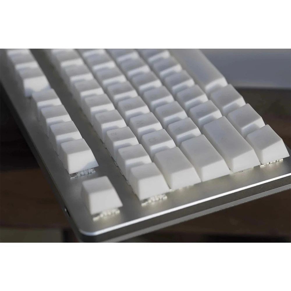 Tai-Hao Translucent Cubic Profile ABS backlit keycap set NATA DE COCO White - Image 3