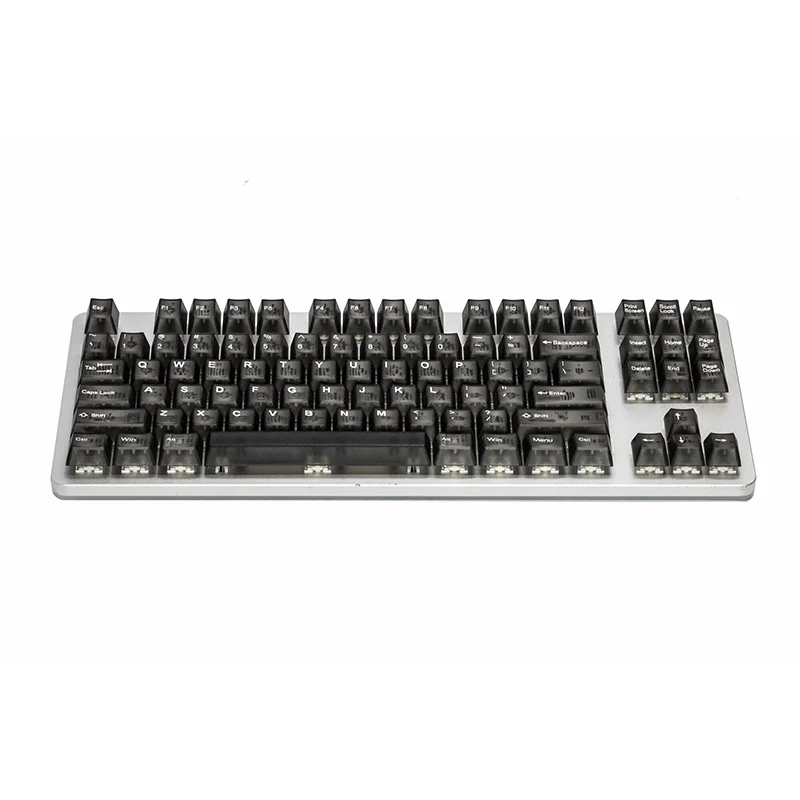 Tai-Hao Translucent Cubic ABS double shot keycap Smoky Quartz - Image 2