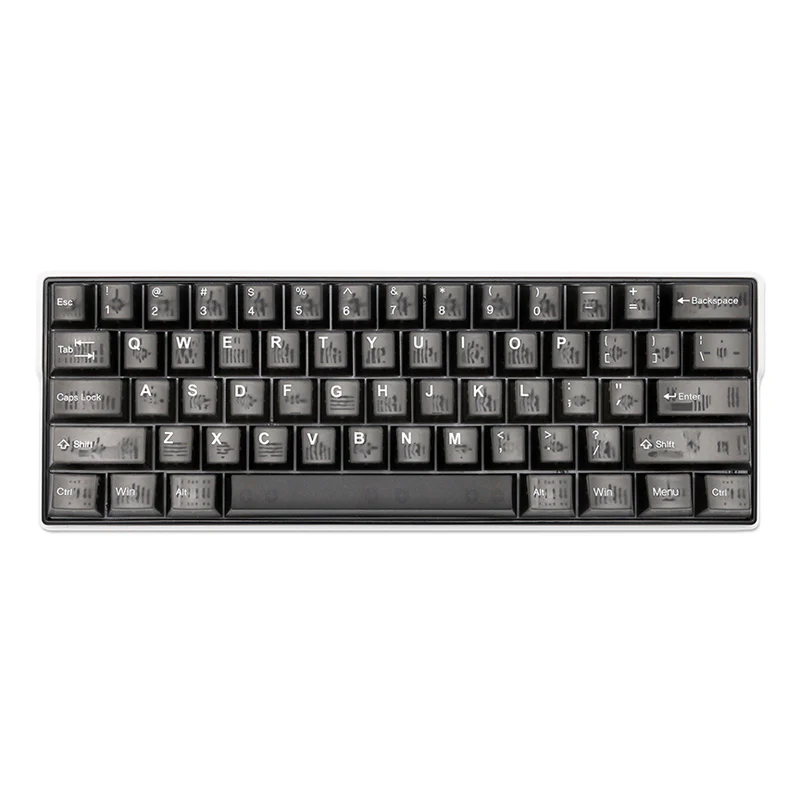 Tai-Hao Translucent Cubic ABS double shot keycap Smoky Quartz - Image 6