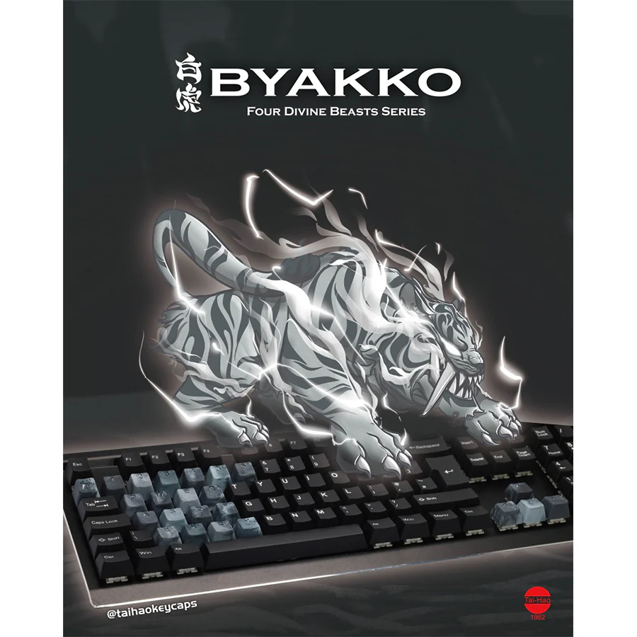 Tai-Hao Rubberized Gaming Keycap Mark II - 23keys BYAKKO (Marble) - Image 5