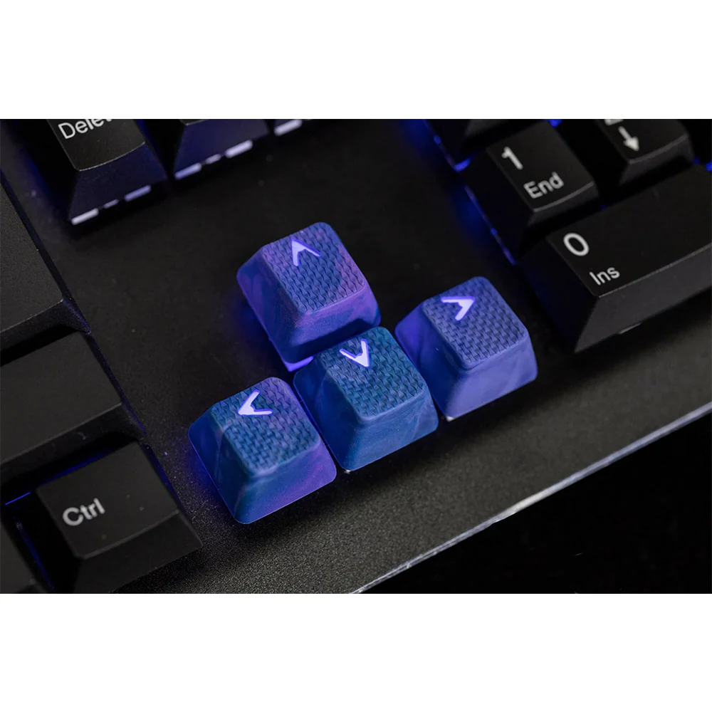 Tai-Hao Rubberized Gaming Keycap Mark II - 23keys Dark Purple & Blue Camo - Image 7