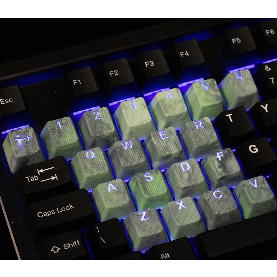 Tai-Hao Rubberized Gaming Keycap Mark II - 23keys GENBU (Malachite) - Image 3