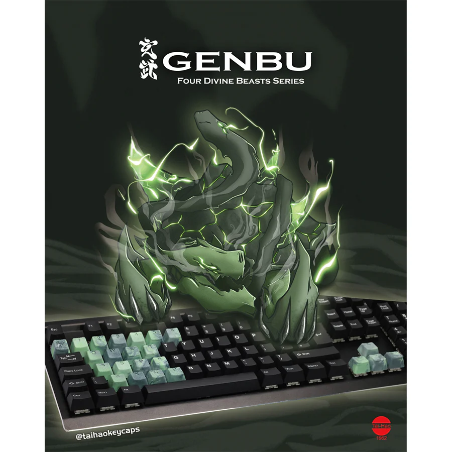 Tai-Hao Rubberized Gaming Keycap Mark II - 23keys GENBU (Malachite) - Image 5