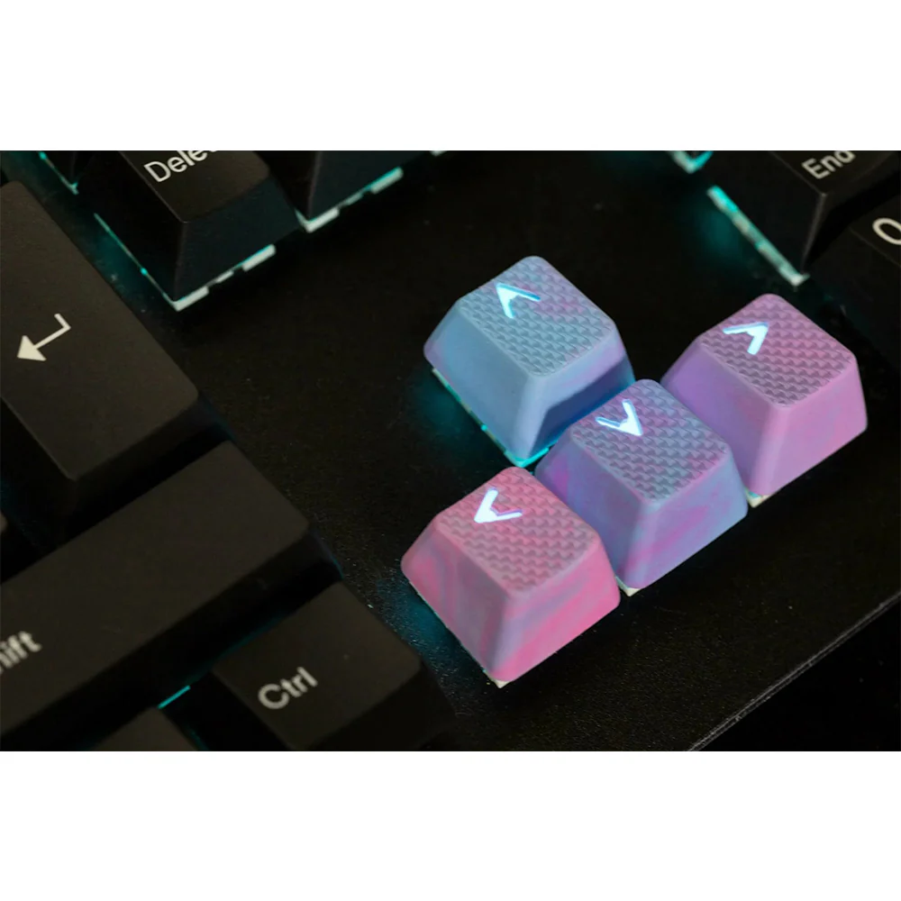 Tai-Hao Rubberized Gaming Keycap Mark II - 23keys Pink & Blue Camo - Image 7