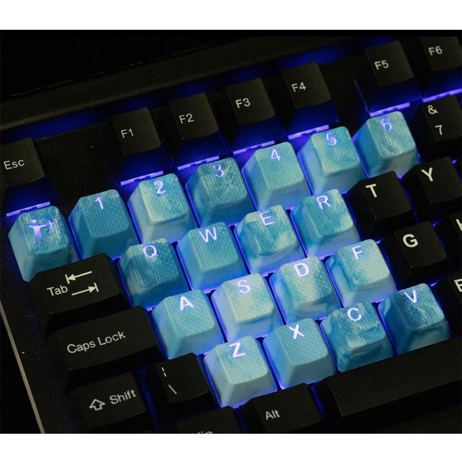 Tai-Hao Rubberized Gaming Keycap Mark II - 23keys SEIRYU (Apatite) - Image 3
