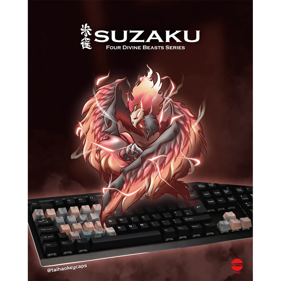 Tai-Hao Rubberized Gaming Keycap Mark II - 23keys SUZAKU (Rhodonite) - Image 5