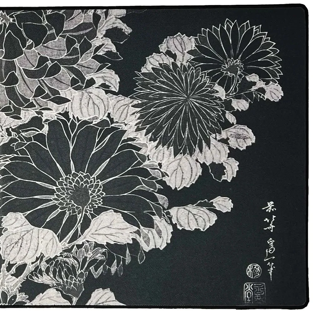 The mousepad company Mousepad DuraGlyde Artist Series Chrysanthemums and Bee by Hokusai - Image 3