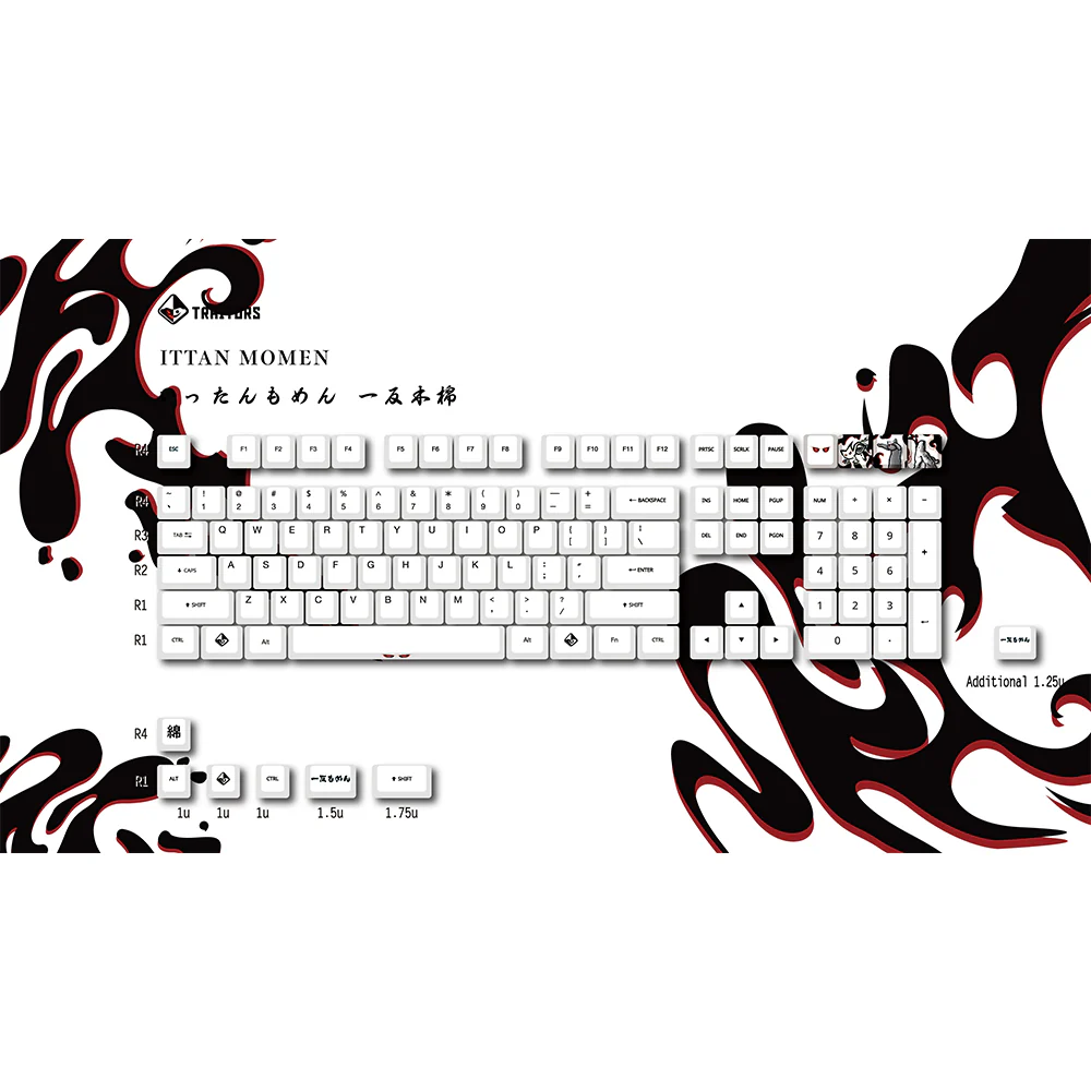 Traitors Ittan Momen 115 key Dye Sub PBT Keycap Set - Image 6