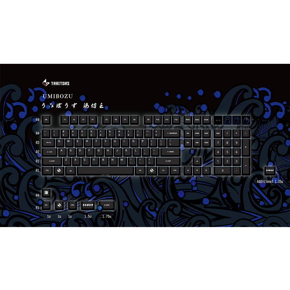 Traitors Umibozu 115 key Dye Sub PBT Keycap Set - Image 6