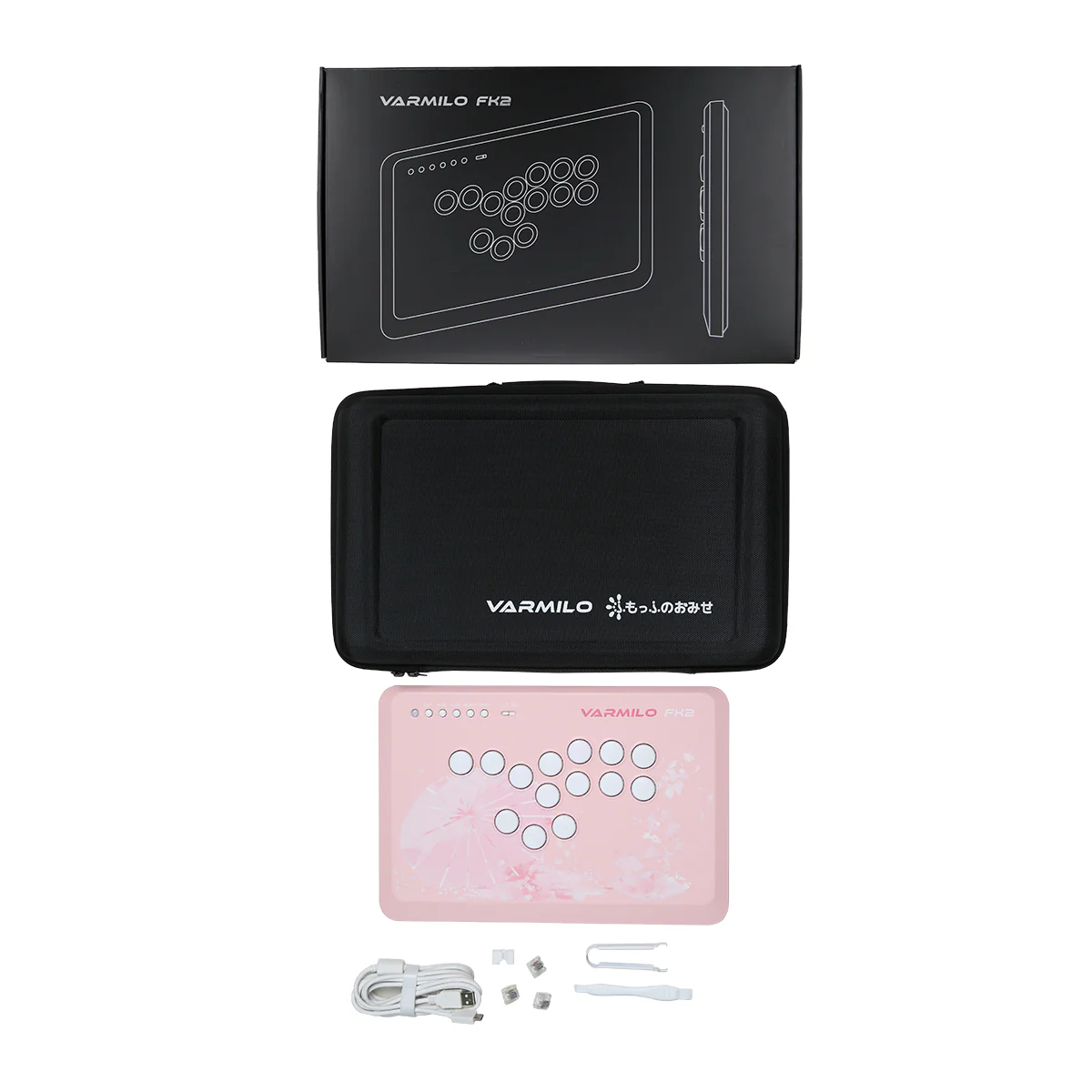 VARMILO FK2 Sakura Leverless Arcade Controller for Fighting Games - Image 6