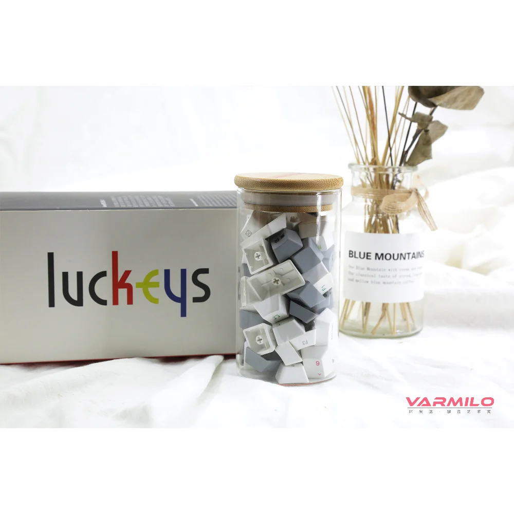 Varmilo Luckeys White Lightgrey Keycaps - Image 8