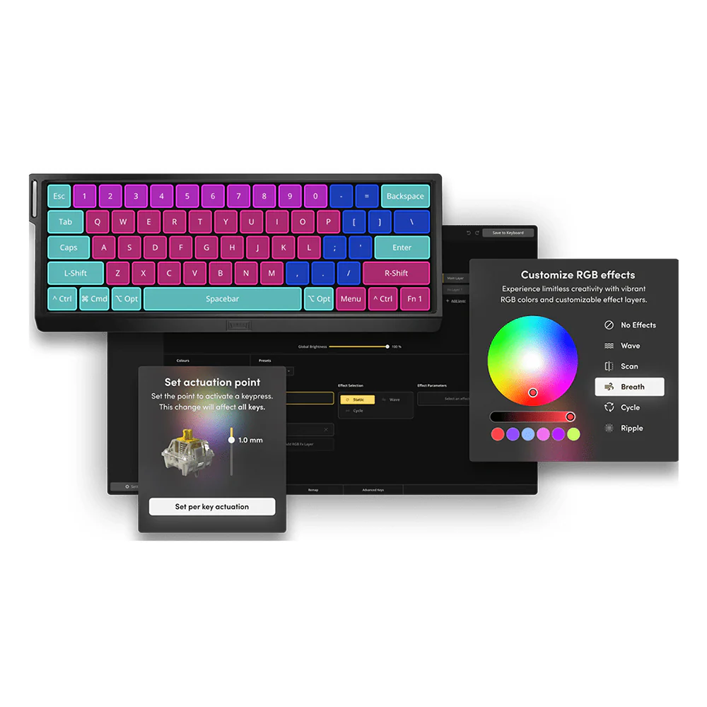 Wooting 80HE Magnetic Hotswap RGB Keyboard Black - Image 8