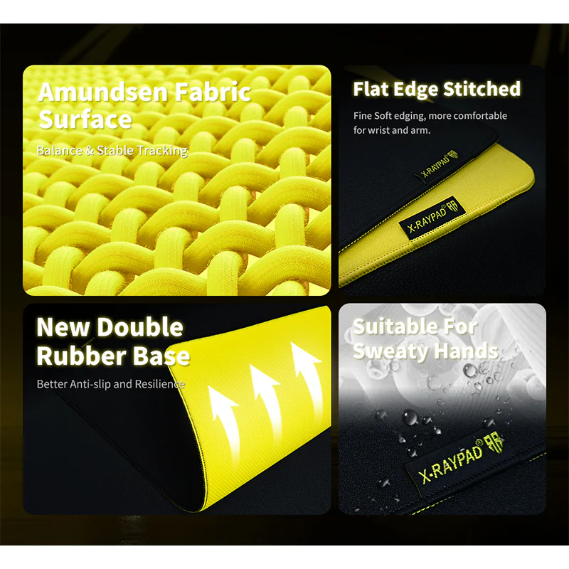 X-raypad Aqua Control Plus V2 Gaming Mouse Pads YellowBee - Image 4