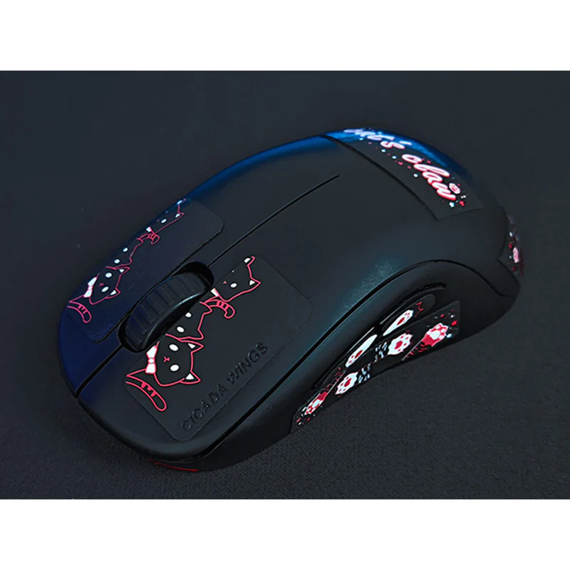 X-raypad Cicada Wings V2 Slicks Universal Pre-cut Grip Tape BLACK Kitty - Image 4