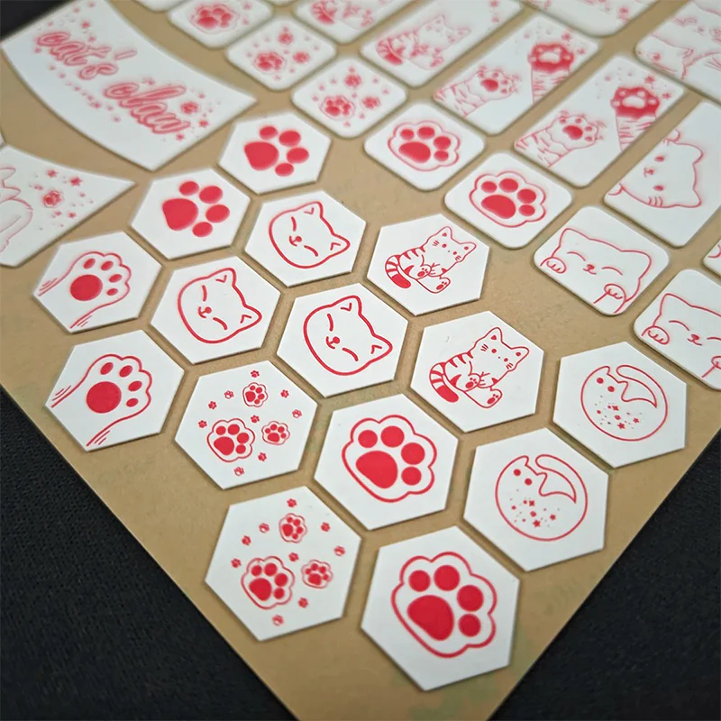 X-raypad Cicada Wings V2 Slicks Universal Pre-cut Grip Tape WHITE Kitty - Image 3
