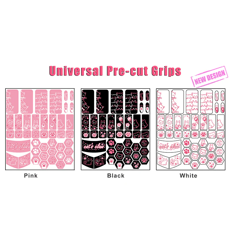 X-raypad Cicada Wings V2 Slicks Universal Pre-cut Grip Tape WHITE Kitty - Image 8