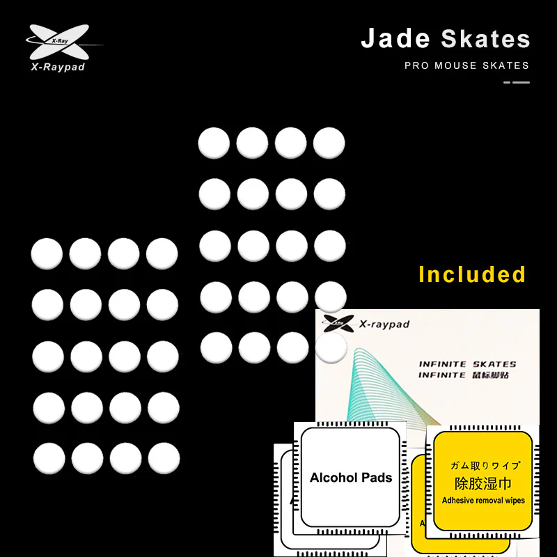 X-raypad Jade Speed Mouse Skates Universal 0.8mm PTFE Dots 40個入り - Image 3